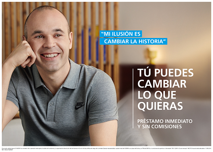 Imagen promocional con el texto: Mi ilusion es cambiar la historia, tu puedes cambiar lo que quieras, prestamo inmediato y sin comisiones